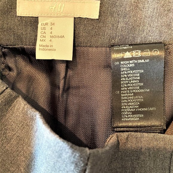 H&M Gray Pencil Skirt Size US 4 - Picture 7 of 7